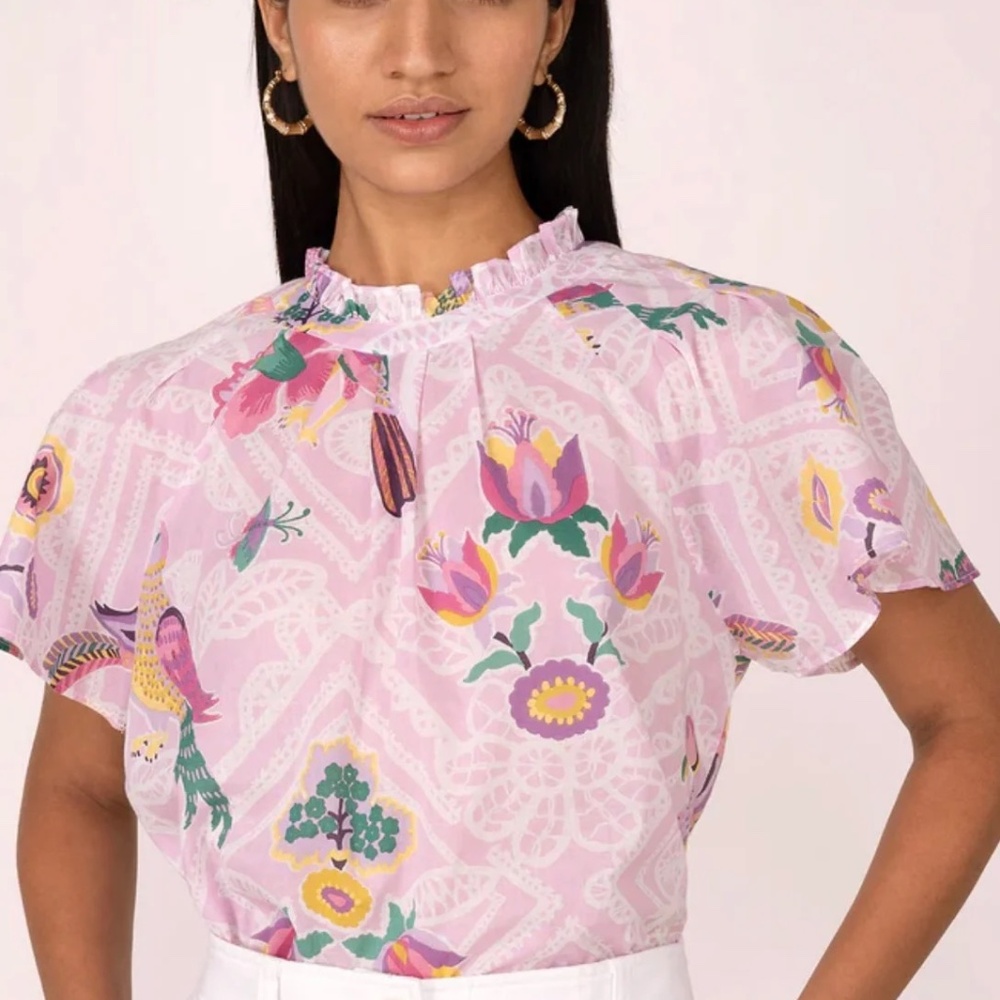 Banjanan Cotton Voile Shortsleeved Blouse Medium